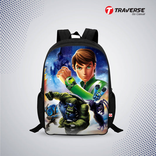 Kids Bag- Ben 10  (Digital Printed Ben-10 Backpack for Class 1 to 3)