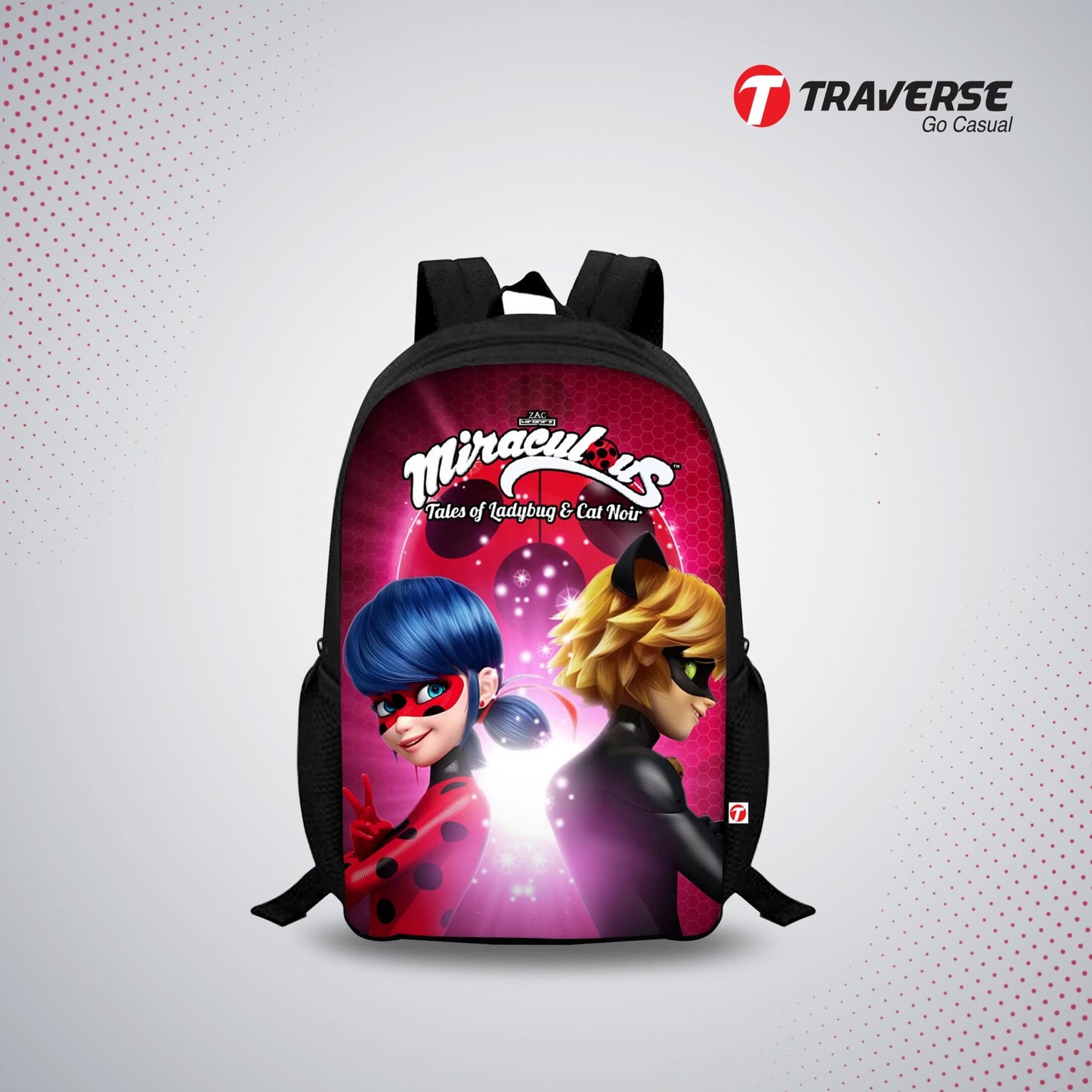 Kids Bag-Miraculous Tales of Ladybug & Cat Noir, Backpack for Kindergarten (KG), Pre-school classes