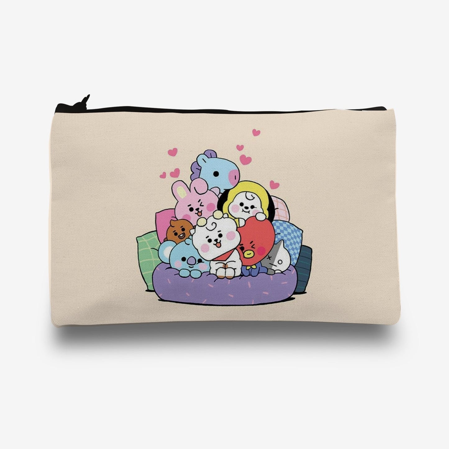 Traverse BT21 pencil pouch for boys & girls. Digitally printed on Fabric with both sides printed