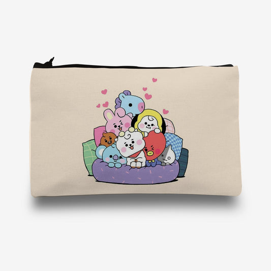 Traverse BT21 pencil pouch for boys & girls. Digitally printed on Fabric with both sides printed