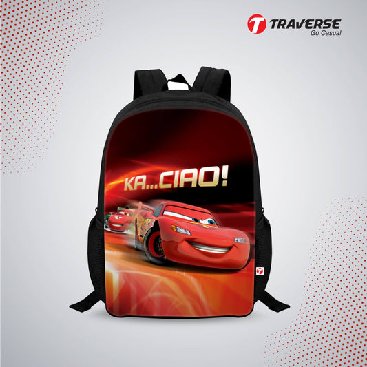 Kids Bag- Cars  (Digital Printed Backpack for Class 1 to 3)