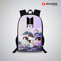 Traverse BTS / BT21 Bags For Boys & Girls. Digitally printed on Fabric with latest technology. Dual Compartment large backpack