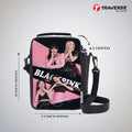 Traverse Black pink- Lunch Bag with option to carry water bottle- Digitally printed and manufactured by Traverse. Insulated to keep items hot / cold