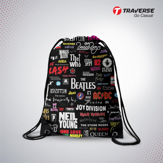 Graffiti Digitally Printed Drawstring Bag