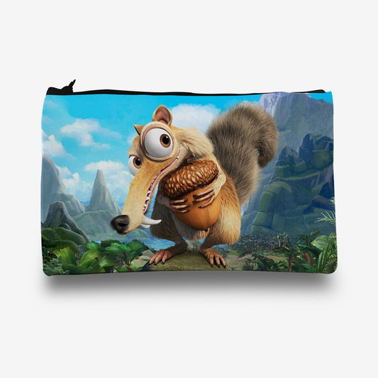 Traverse Ice age Cartoon pencil pouch for boys & girls. Digitally printed on Fabric with both sides printed