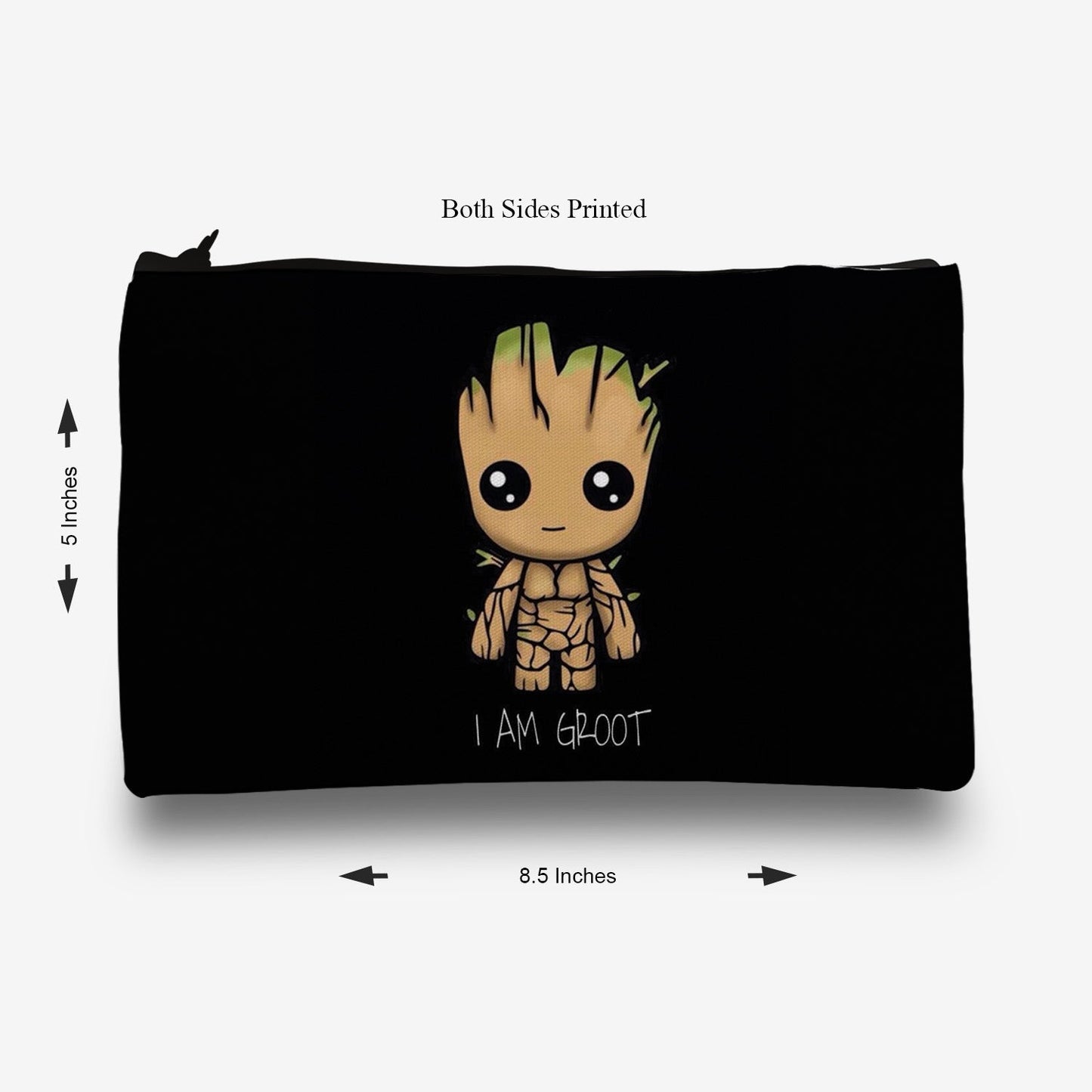 Traverse Baby Groot pencil pouch for boys & girls. Digitally printed on Fabric with both sides printed