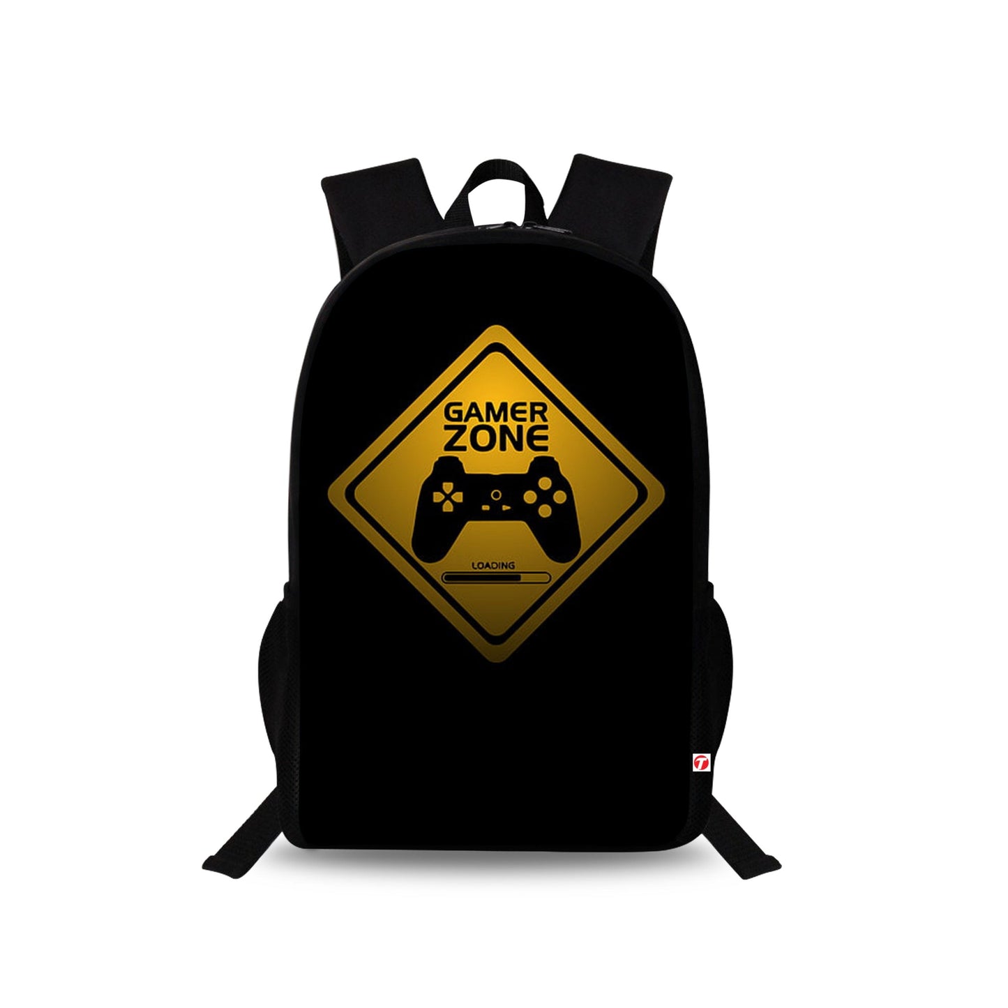 Traverse Gamer Zone Bags For Boys & Girls. Digitally printed on Fabric with latest technology. Dual Compartment large backpack