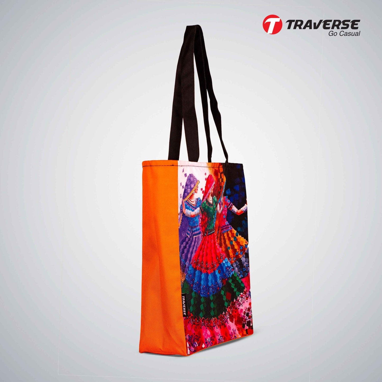 Traverse female dancing painting Canvas Printed Tote Bag for Women by - Market Bag, Cute Tote Bag Aesthetic Purse, Handbag