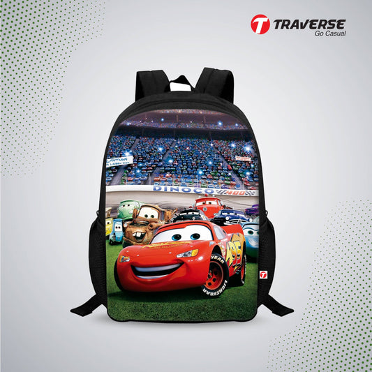 Kids Bag- Cars  (Digital Printed Backpack for Class 1 to 3)