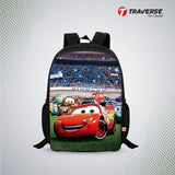 Kids Bag- Cars  (Digital Printed Backpack for Class 1 to 3)