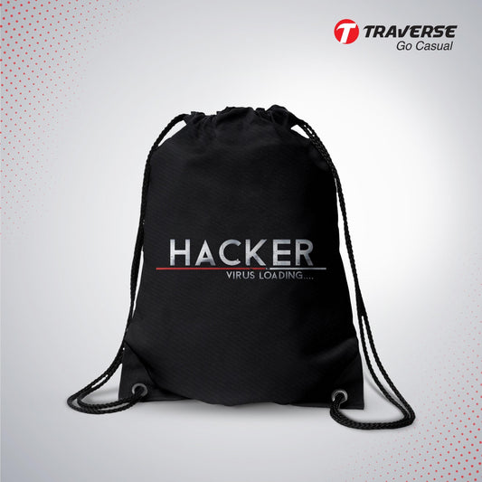 HACKER Digitally Printed Drawstring Bag