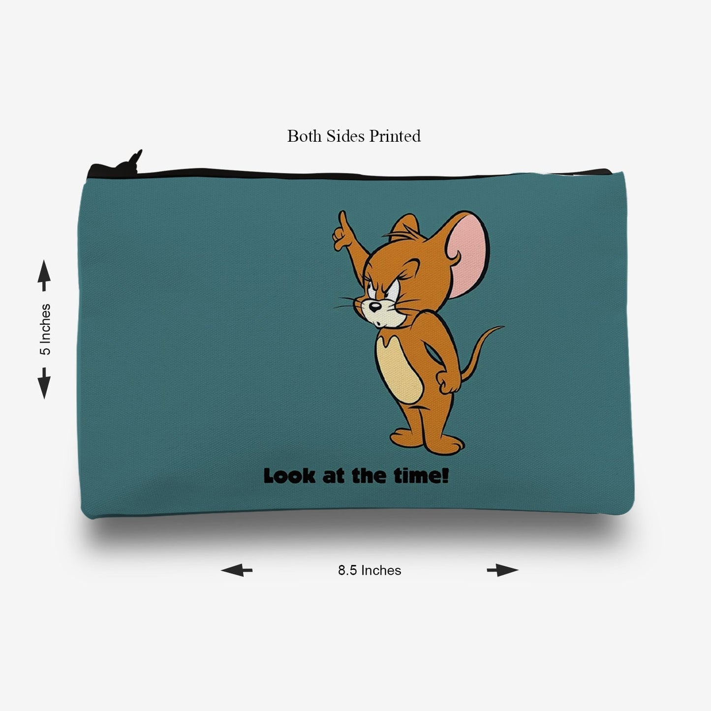 Traverse Tom & Jerry pencil pouch for boys & girls. Digitally printed on Fabric with both sides printed