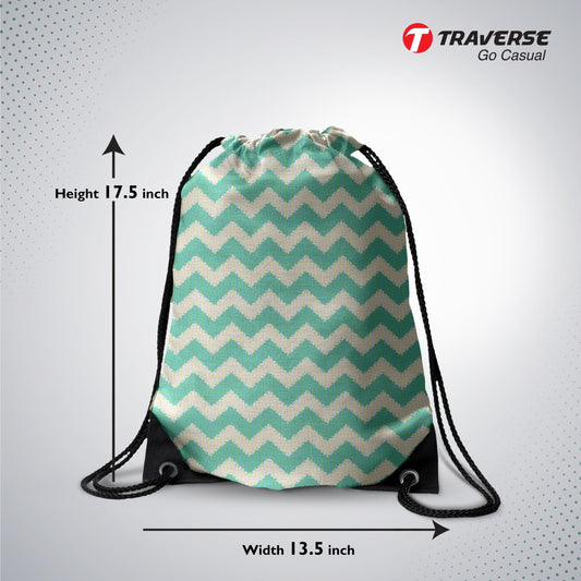 Zigzag Drawstring Bag