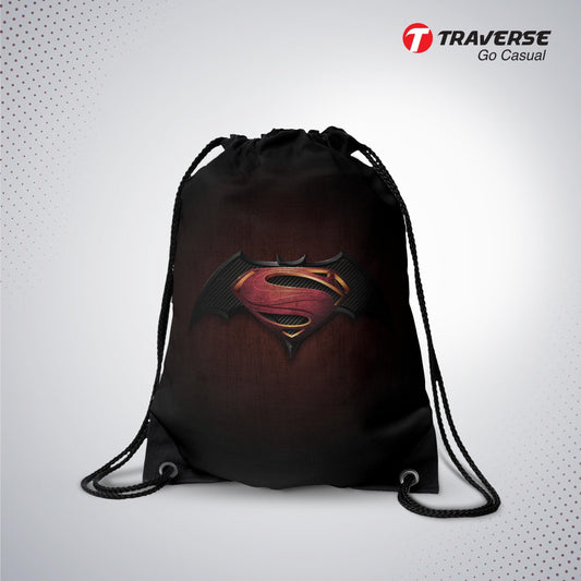 Super Man Digitally Printed Drawstring Bag