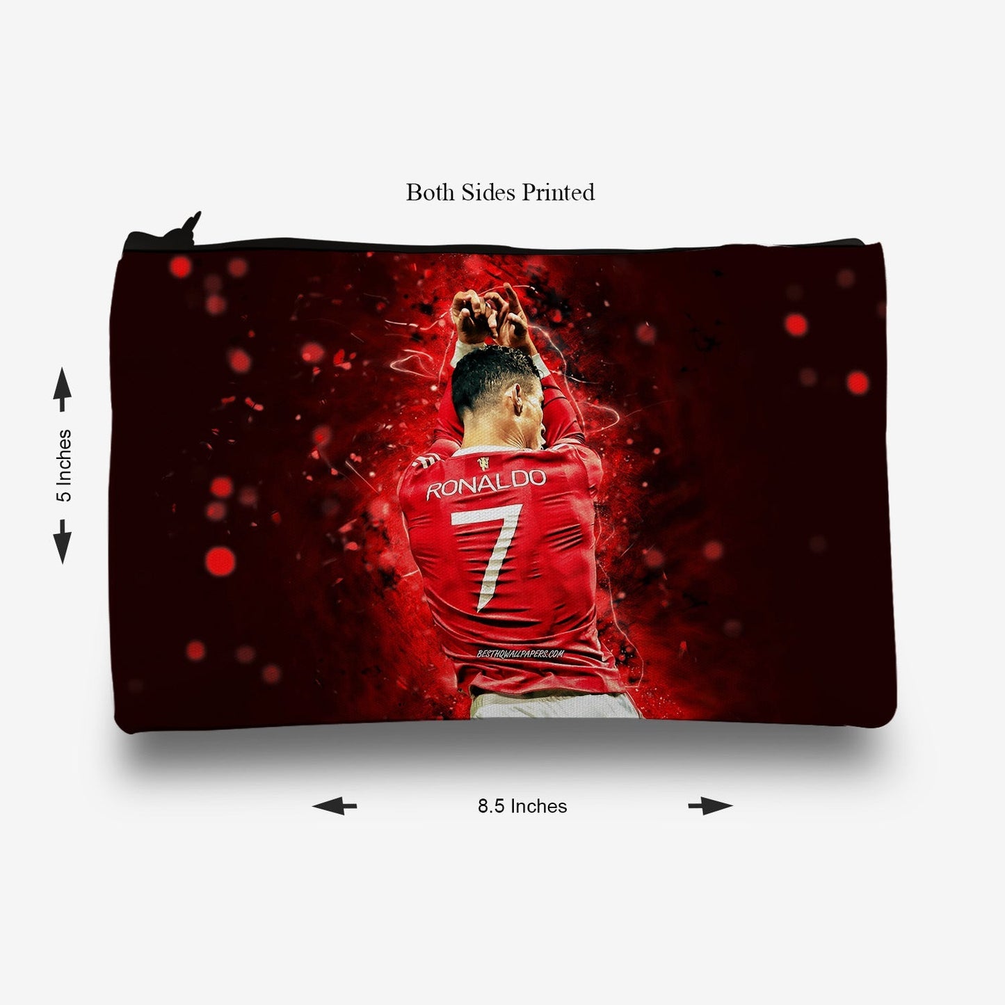 Traverse Ronaldo pencil pouch for boys & girls. Digitally printed on Fabric with both sides printed