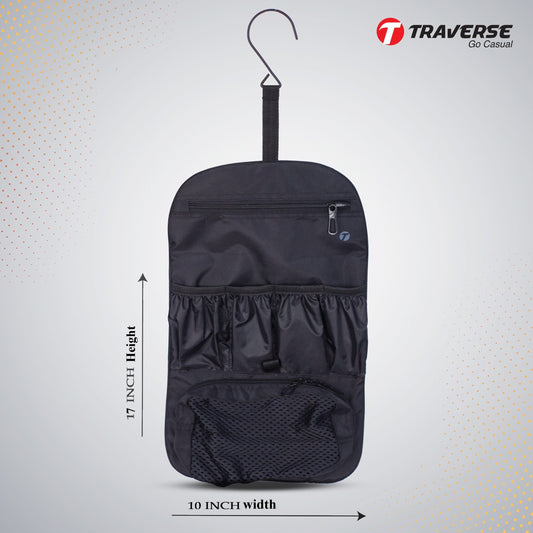 Traverse Hanging Toiletry Bag Organizer. Cosmetic Makeup Holder Pouch.