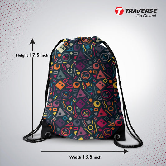 Graffiti Digitally Printed Drawstring Bag