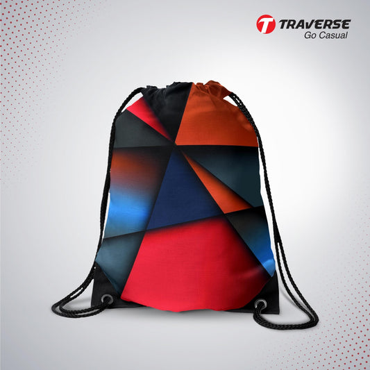 Black Drawstring Bag (Digitally printed on Cloth)