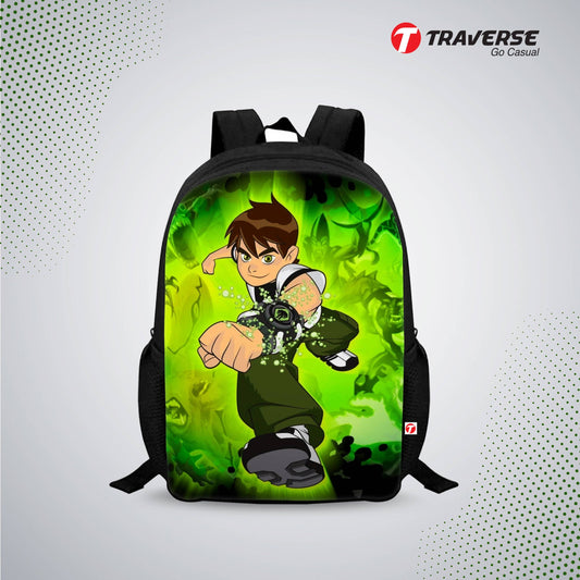 Kids Bag- Ben10  (Digital Printed Ben-10 Backpack for Class 1 to 3)