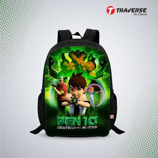 Kids Bag- Ben10  (Digital Printed Ben-10 Backpack for Class 1 to 3)