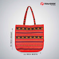 Traverse red & black printed Tote Bag for Women, Market Bag, Cute Tote Bag Aesthetic Purse, Handbag