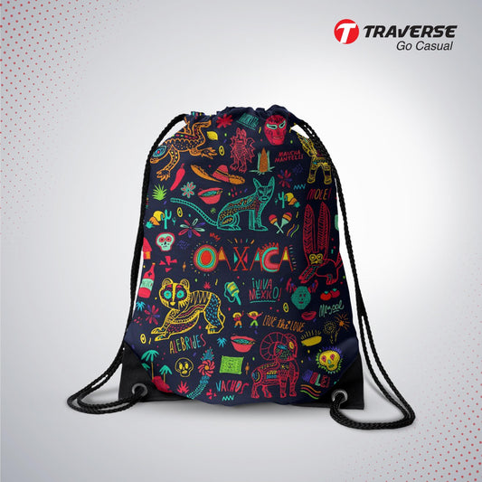 Graffiti Digitally Printed Drawstring Bag