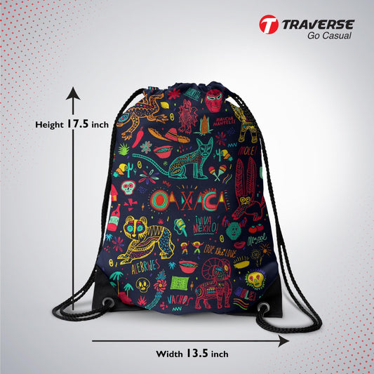 Graffiti Digitally Printed Drawstring Bag
