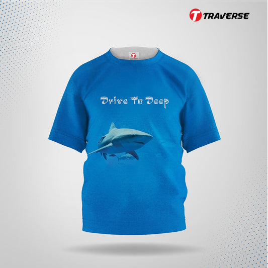 Shark Digitally Printed Fashion T-shirts for Kid's by Traverse