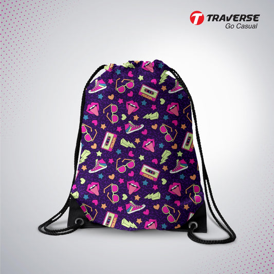 Graffiti Digitally Printed Drawstring Bag