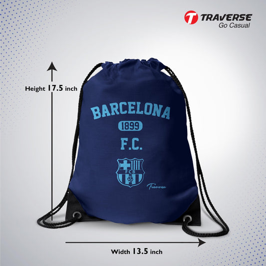 Navy Blue Drawstring Bag(Eyelet)
