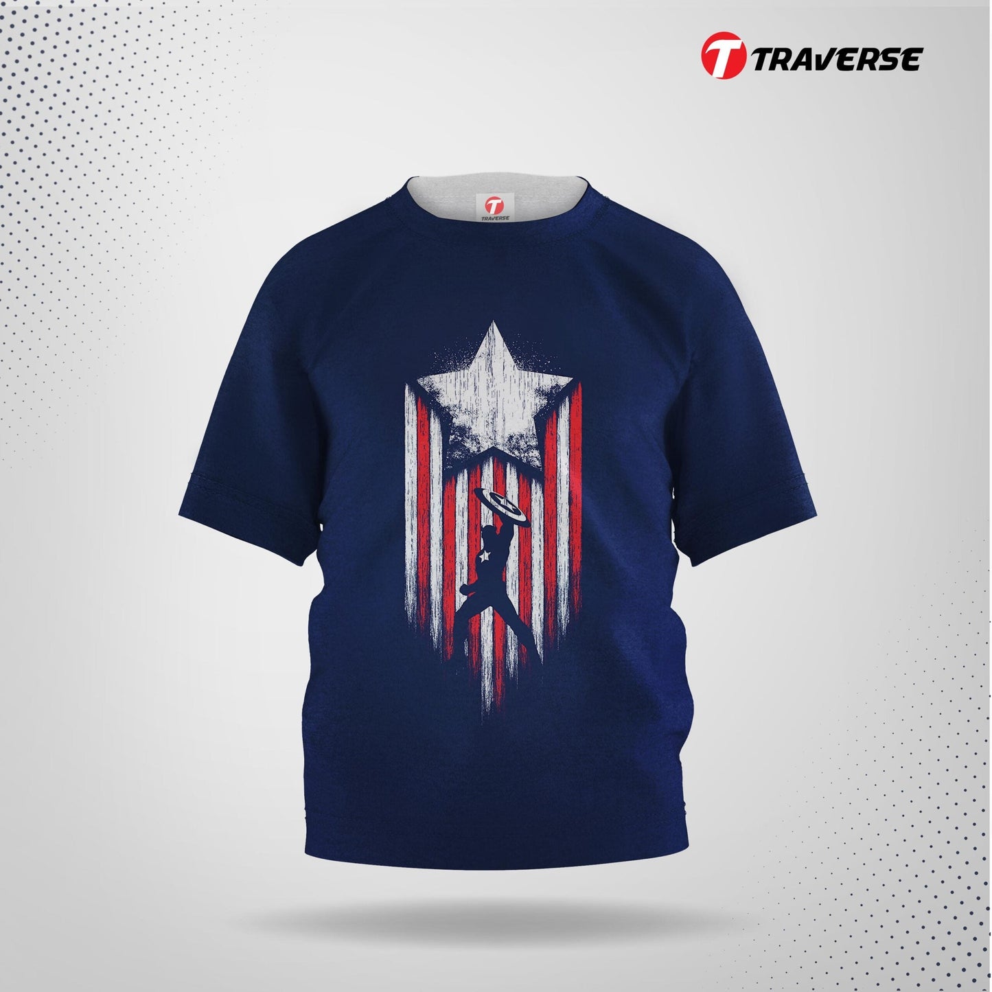 Captain America Digitally Printed Fashion T-shirts for Kid's by Traverse