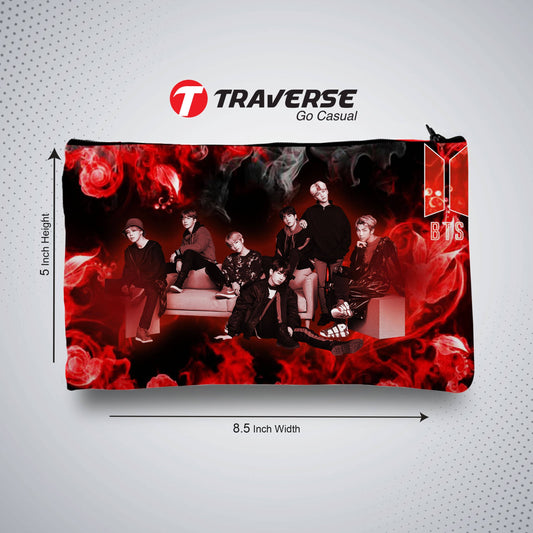 BTS Pencil Pouch- Best Quality KPOP pencil case (Digitally Printed on Fabric)