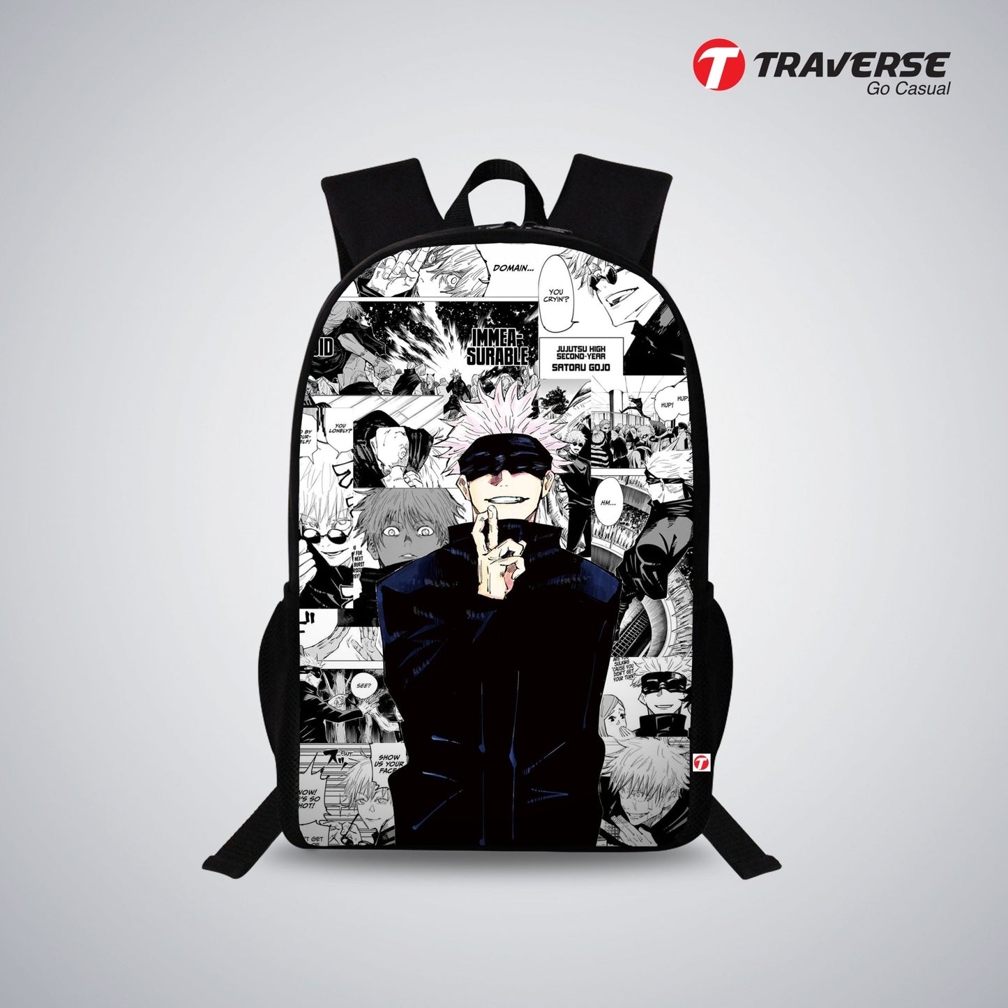Traverse Anime school Bags, Jujutsu Kaisen, Infinity, Domain Expansion, Satoru Gojo, Sukuna