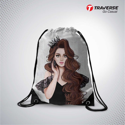 Girls Digitally Printed Drawstring Bag