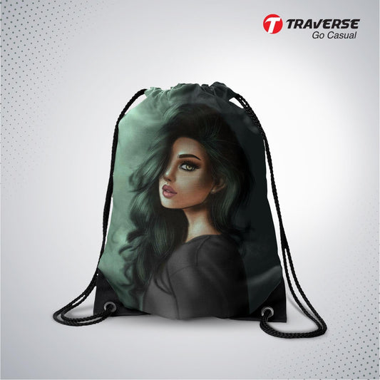 Girls Digitally Printed Drawstring Bag