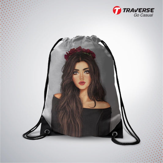 Girls Digitally Printed Drawstring Bag