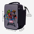 Marvel Heroes- Lunch Bag with option to carry water bottle. Digitally printed on Fabric by Traverse