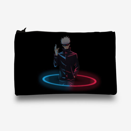 Traverse (Goju Satoru Anime, Jujutsu, Art) Pencil pouch for Boys & Girls. Printed on Fabric.