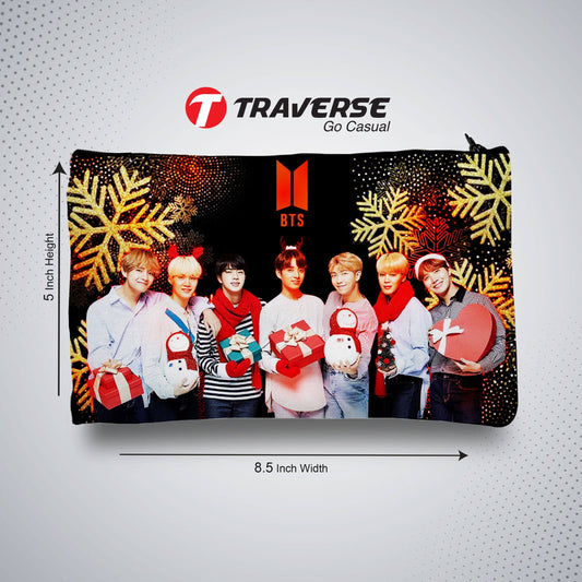 BTS Pencil Pouch- Best Quality KPOP pencil case ( Digitally Printed on Fabric)