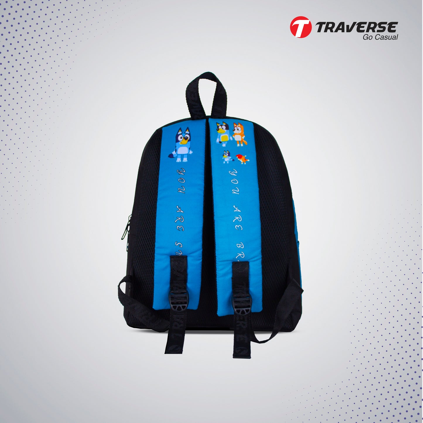 Traverse Bluey Backpack for boys & girls. Dual compartment large bag suitable for Grade 1 students & grownup preschoolers Bags hand bag for girls bags for girls