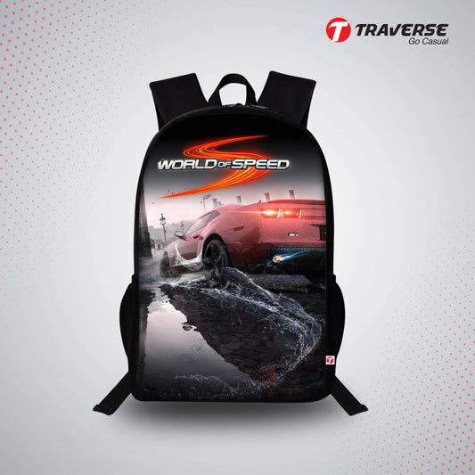 World of Speed Digital Print Backpack