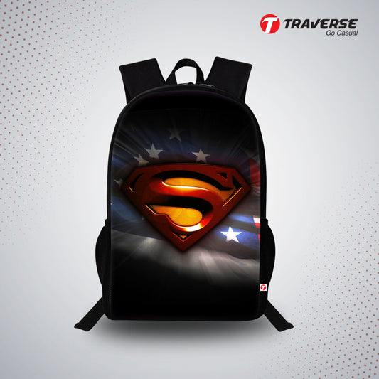 Superman Digital Print Backpack By Traverse