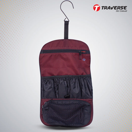 Traverse Hanging Toiletry Bag Organizer. Cosmetic Makeup Holder Pouch.