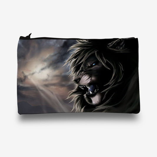 Traverse Lion pencil pouch for boys & girls. Digitally printed on Fabric with both sides printed