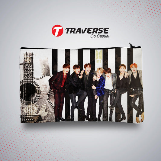 BTS Pencil Pouch - Best Quality KPOP Pencil Case (Digitally Printed on Fabric by Traverse)