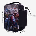 Marvel Avengers- Lunch Bag with option to carry water bottle. Digitally printed on fabric by Traverse