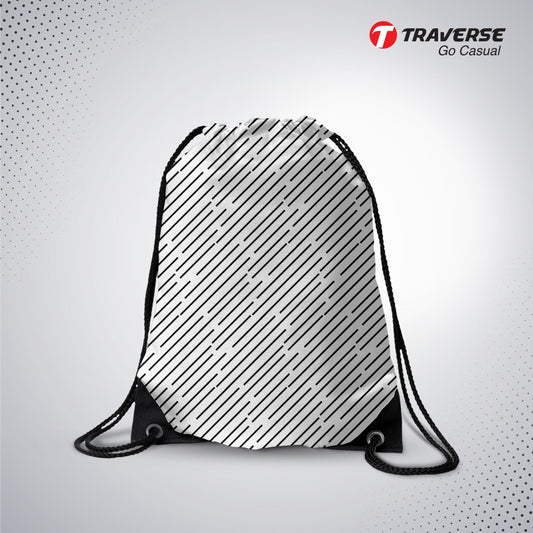 Grey Drawstring Bag