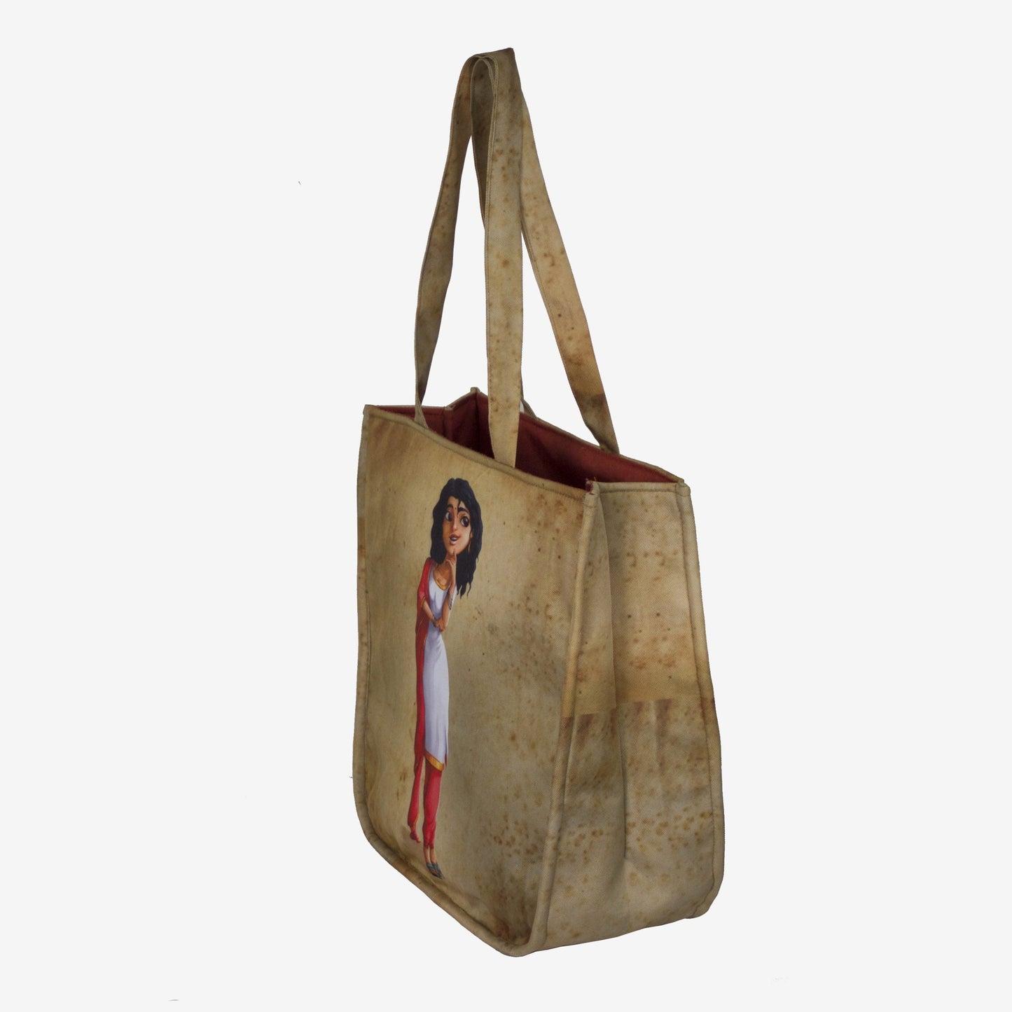 Traverse Canvas Printed Tote Bag for Women by TRAVERSE- Market Bag, Cute Tote Bag Aesthetic Purse, Handbag for Work, Book Bag, Accessories, Supplies, Office, School - 14x14.5 Inches