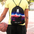 BTS Drawstring Bag ( Digital Printed On Cloth )