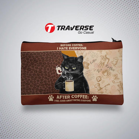 Coffee Pencil Pouch (Digitally printed on Cloth)